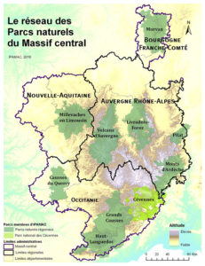 Carte Reseau Des Parcs Naturels Massif Central Ipamac